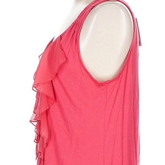 Elegant Pink Ruffle Women's Top - Picture 4 of 4